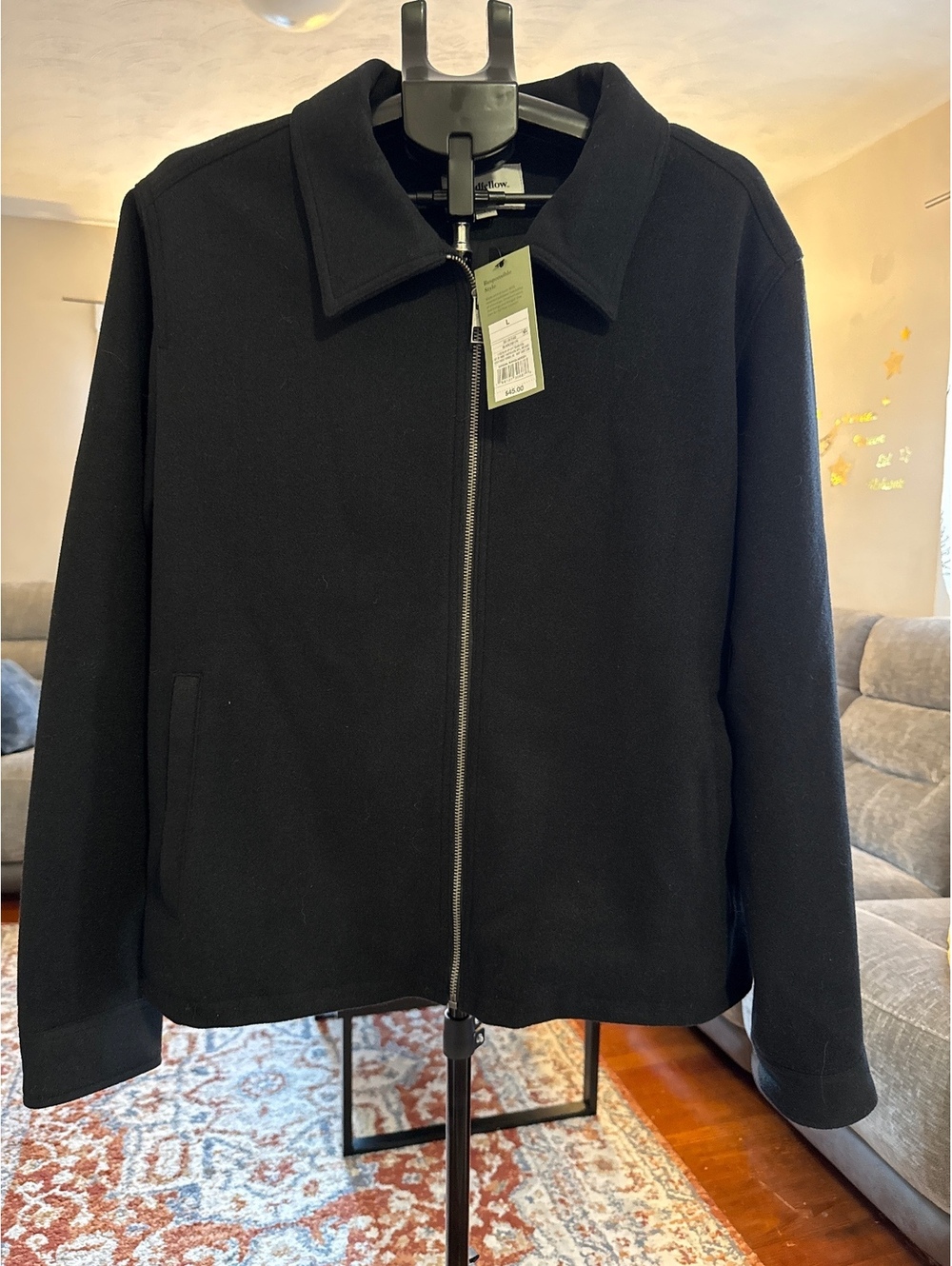 Goodfellow & Co Men's Black Full-Zip Quality Jacket, Size Large with Tags [COPY]
